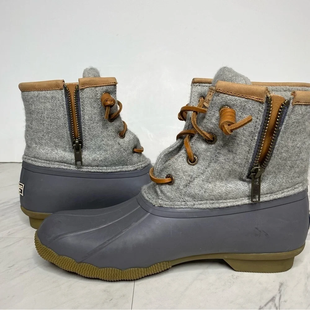 Sperry Saltwater Wool Embossed Water Resistant Duck Boot 7